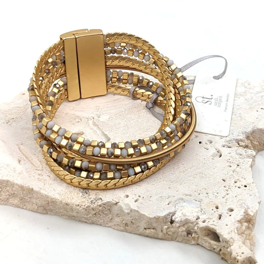 Gold detail cuff bracelet